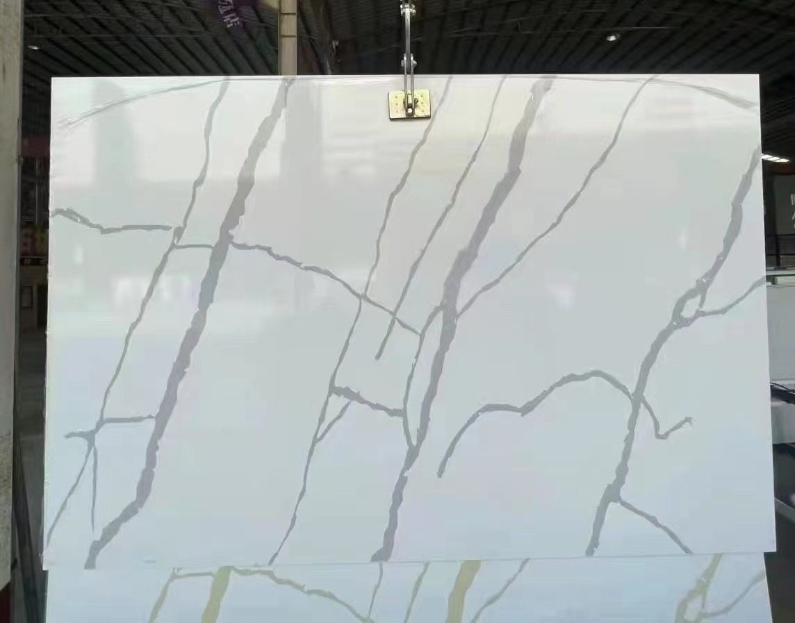 27001800mm 6d Printing Wall Cladding Artificial Calacatta Qu