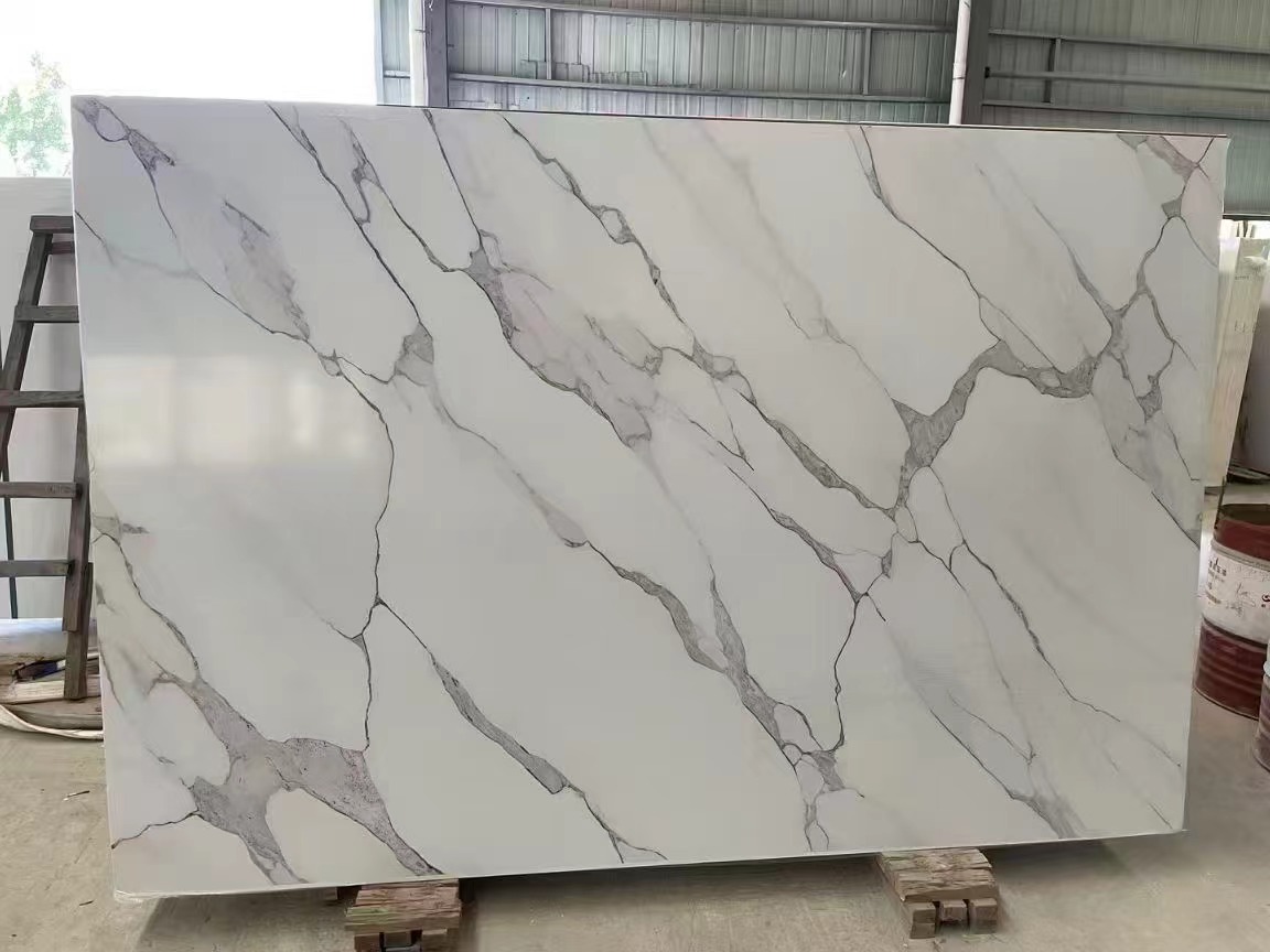 27001800mm 6d Printing Wall Cladding Artificial Calacatta Qu