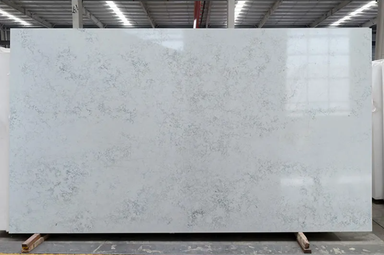 SFKB05 Gray Carrara Quartz Slab Marble Looking Durable Polis
