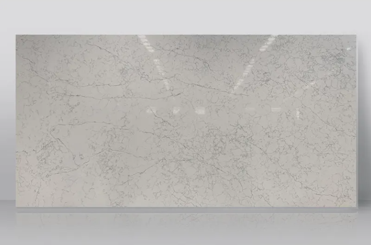 SFKB08 Gray Carrara Quartz Stone Engineered Polished Marble 
