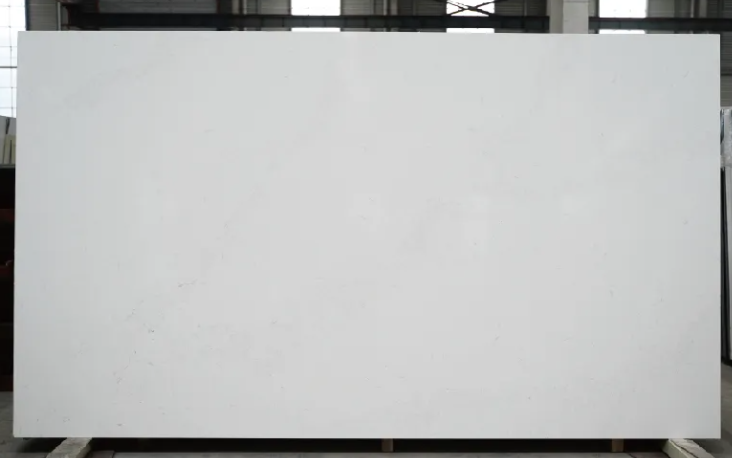 SFKB15 2023 Absolute White Quartz Countertop Slabs Artificia