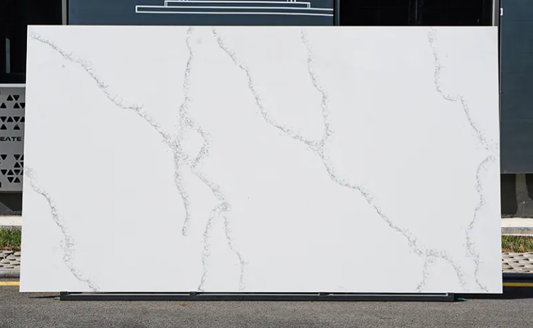 SFKA17 2024 New Quartz Slab Stone Price Calacatta White Quar