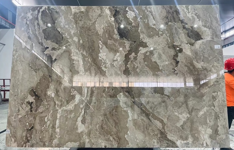 Van Gogh Brown Marble Natural Stone Slab for Flooring Tiles