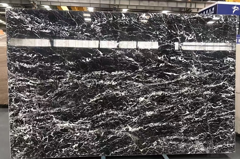 Natural Stone Italian Black Marble Slab Tile