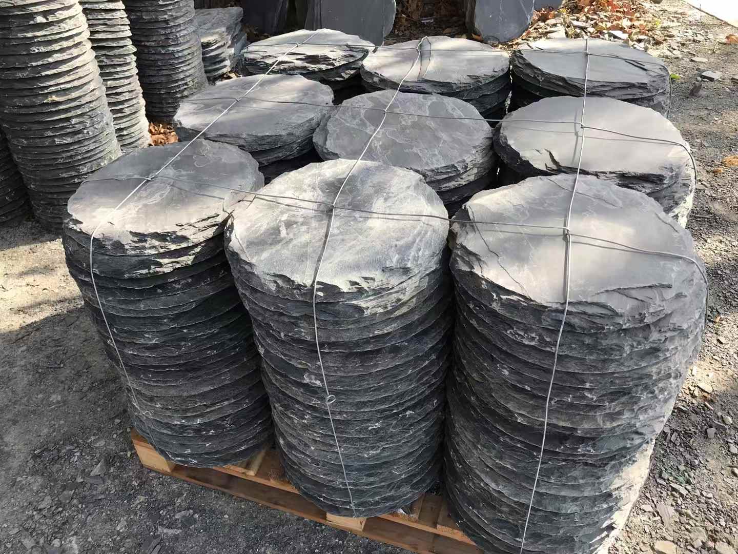 Light Grey Slate Flagstone Stepping Stone/Grey Round Steppin