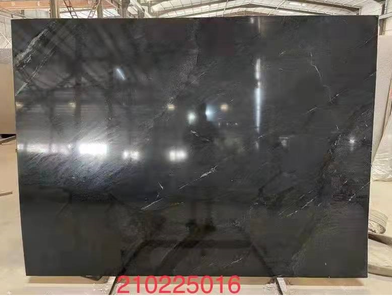 Black Natural Marble Galaxy Oro Slab Floor Tile