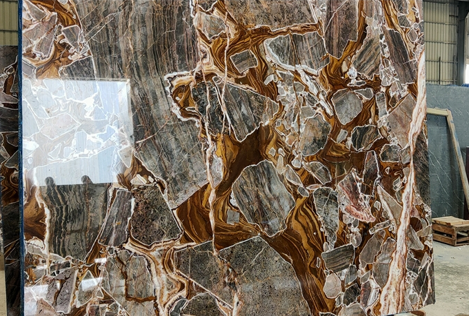 Luxury Gold Marble Natural Marble Slab Tile