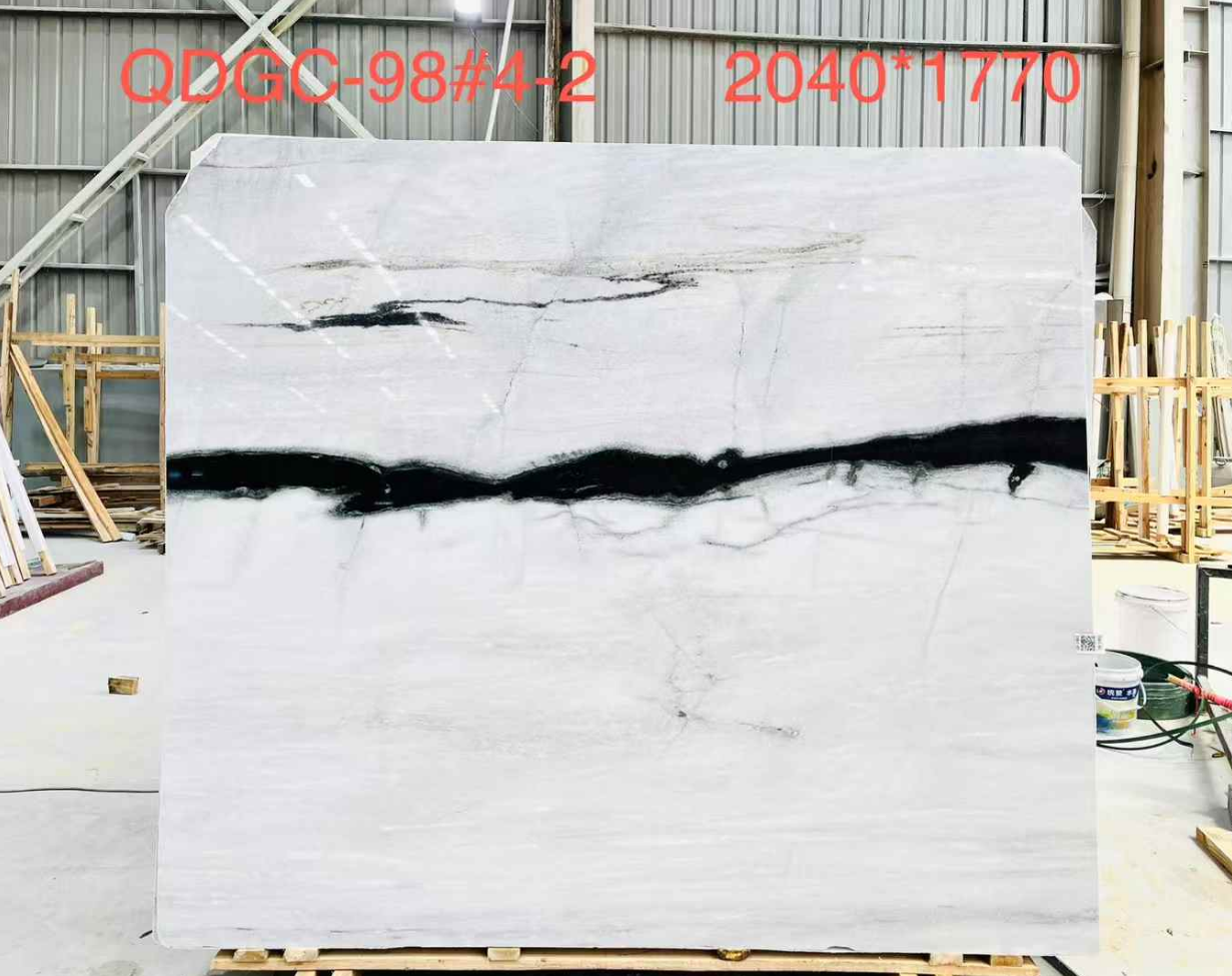 Panda White Natural Stone Marble Slabs