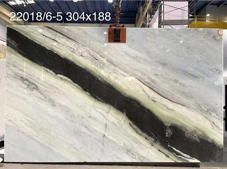 SFKF17 Nonopaque Natural Quartzite Slab Black Blue White Col