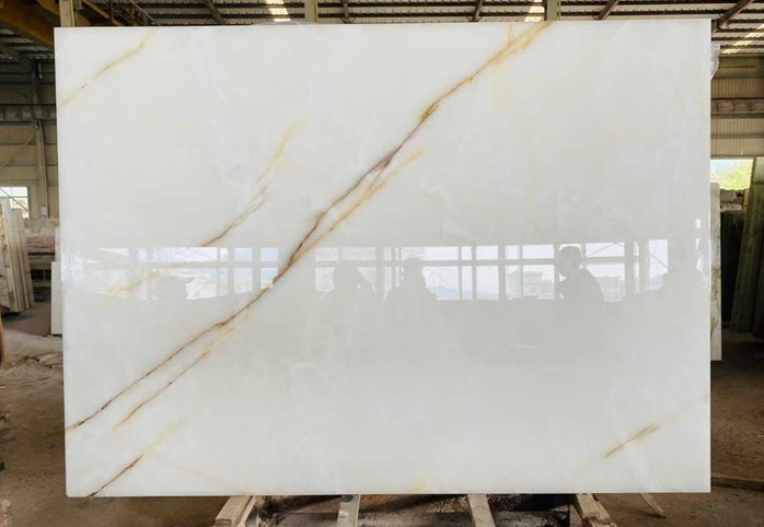 SFKE13 White Onyx Slabs Snow White Onyx Tile