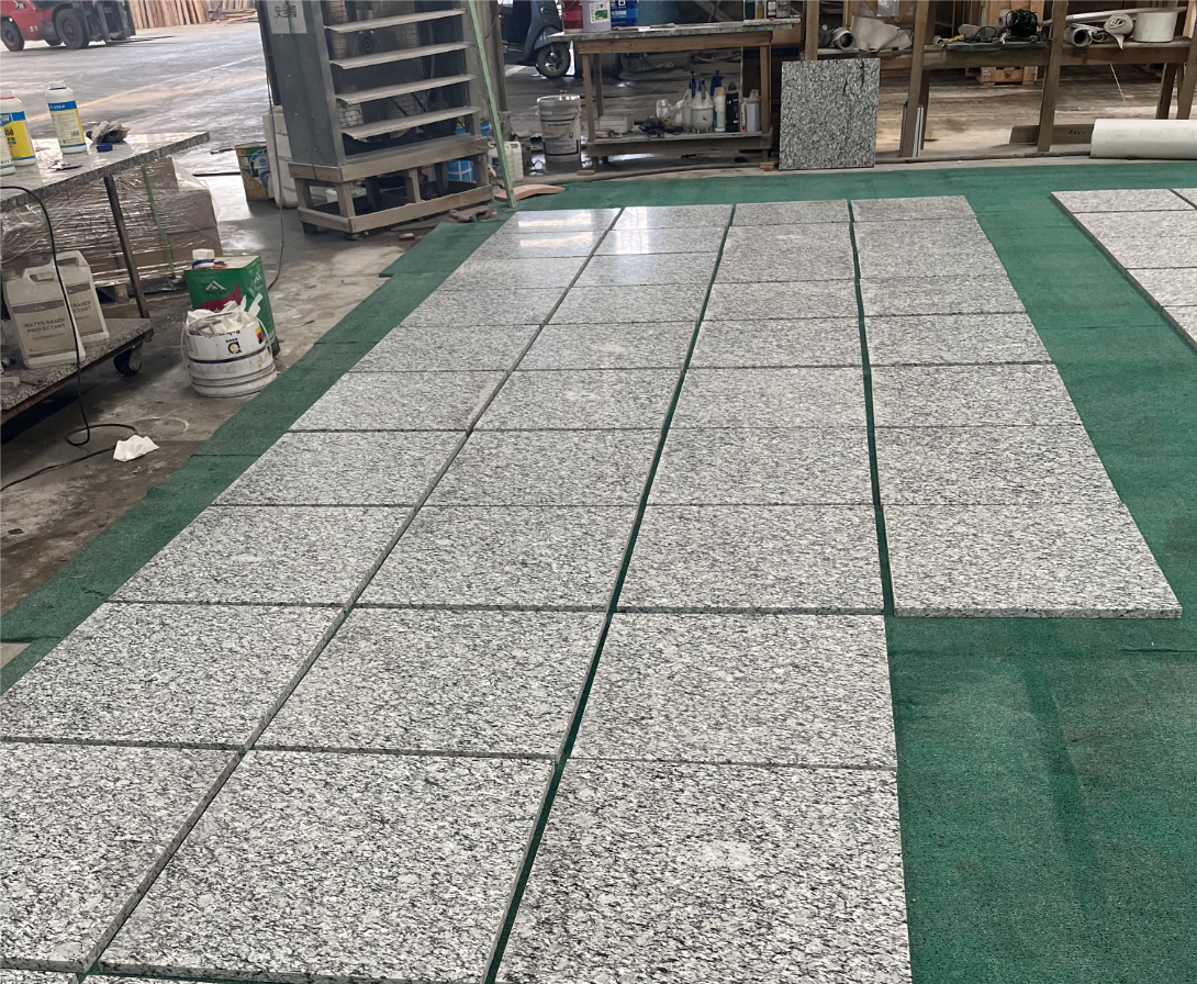 SFKD21 China Sea Wave Flower Granite Tiles Flamed for Floor
