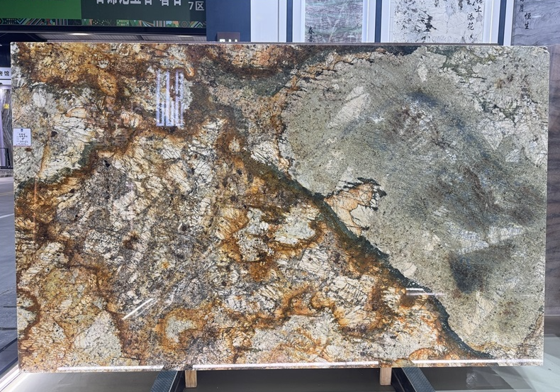 SFKD34 Shangri-La Granite Golden Atlas Brazil Polished Slabs