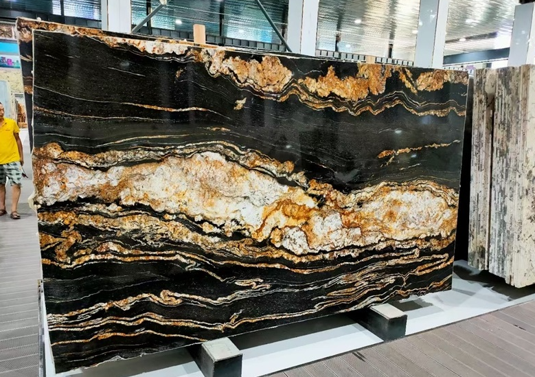 SFKD43 Black Luxury Granite Slabs Tile